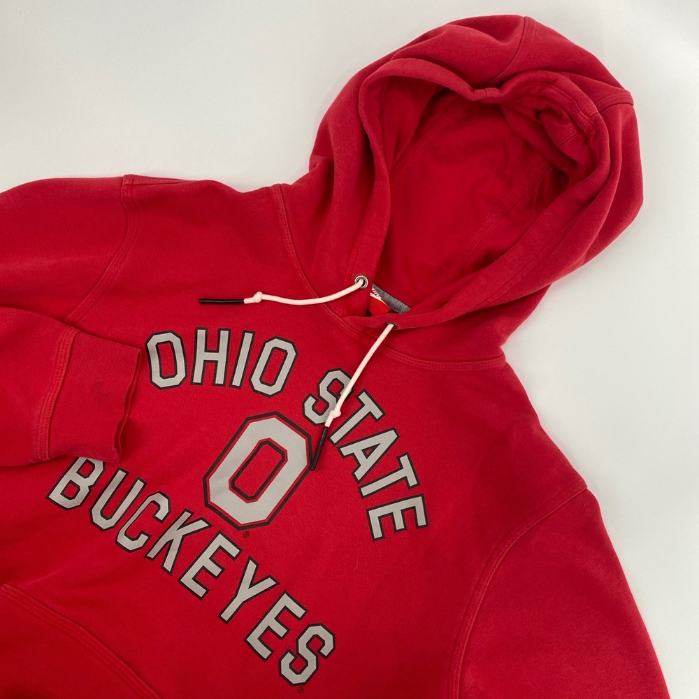 Ohio State Buckeyes Hoodie Mens Large Red Nike Fleece OSU College Tailgate